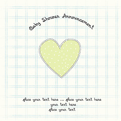 Image showing baby shower card with heart