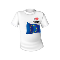 Image showing European Union t-shirt flag