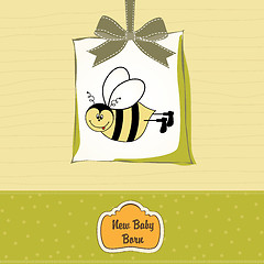 Image showing baby shower card with funny little bee