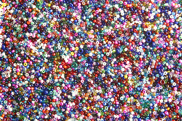 Image showing multi-colored seed beads