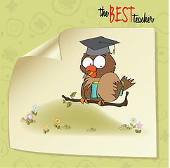 Image showing Owl Teacher in vector format