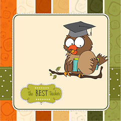 Image showing Owl Teacher in vector format