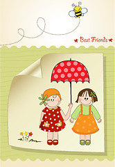 Image showing best friends greeting card