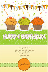 Image showing Birthday cupcake