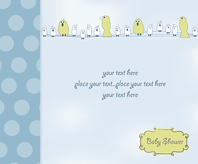 Image showing new baby boy shower card