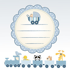 Image showing delicate baby announcement card