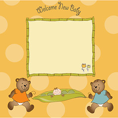 Image showing baby announcement card