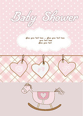 Image showing baby girl shower card