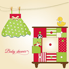 Image showing new baby greeting card with nice closed