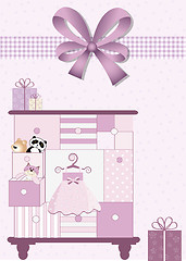 Image showing new baby greeting card with nice closed