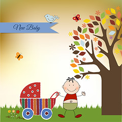 Image showing welcome baby greeting card