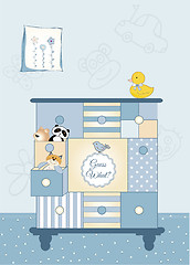 Image showing new baby greeting card with nice closed