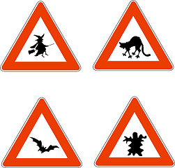 Image showing halloween signs