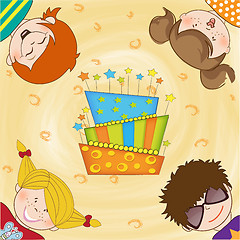 Image showing kids celebrating birthday party