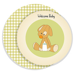 Image showing baby shower card with puppy