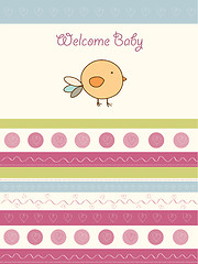 Image showing new baby announcement card with chicken