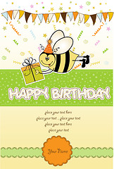 Image showing birthday card with bee