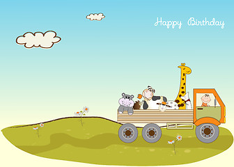 Image showing birthday card with toys