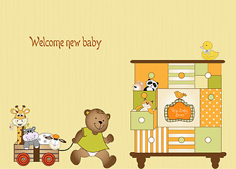 Image showing baby arrival card