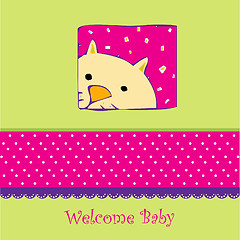 Image showing new baby shower card with cat