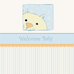 Image showing new baby shower card with cat