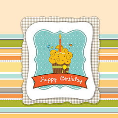 Image showing Happy Birthday cupcake