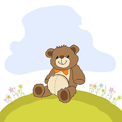 Image showing card with a teddy bear