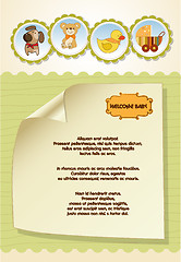 Image showing new baby announcement card