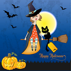 Image showing Halloween witch background