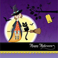 Image showing Halloween witch background