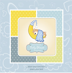 Image showing welcome, baby announcement card