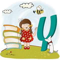 Image showing children alphabet letters 'y'