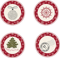 Image showing Christmas labels