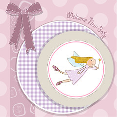 Image showing baby girl shower card with little fairy