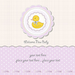 Image showing baby girl shower card