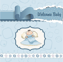 Image showing welcome new baby boy