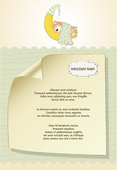 Image showing new baby welcome card