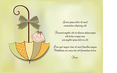 Image showing baby shower card with umbrella