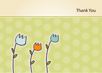 Image showing thank you flowers card