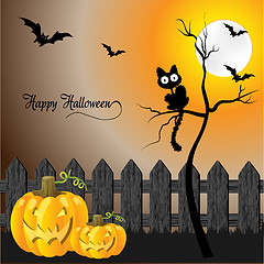 Image showing Halloween greeting card