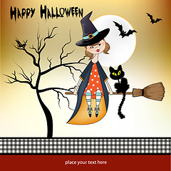 Image showing Halloween witch background