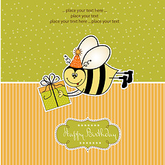 Image showing birthday card with bee