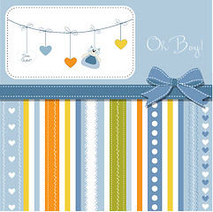 Image showing baby boy shower card