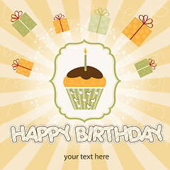 Image showing Birthday cupcake