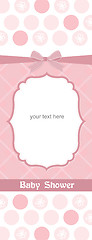 Image showing baby girl shower card