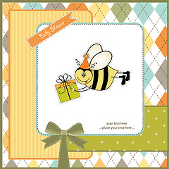 Image showing birthday card with bee