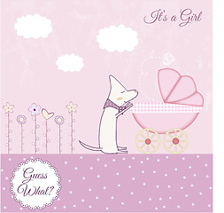 Image showing Baby girl announcement