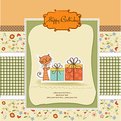 Image showing Birthday announcement card