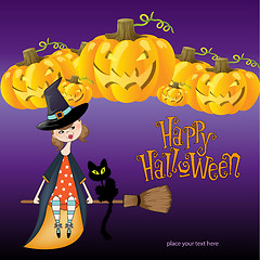 Image showing Halloween witch background