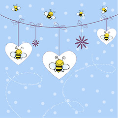 Image showing background with bees